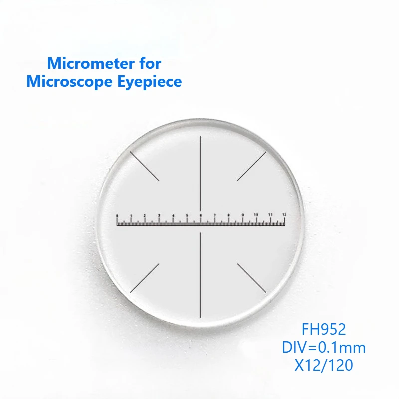 0.1mm Cross Graduated Scale Microscope Special Micrometer Ocular Reticle FH952