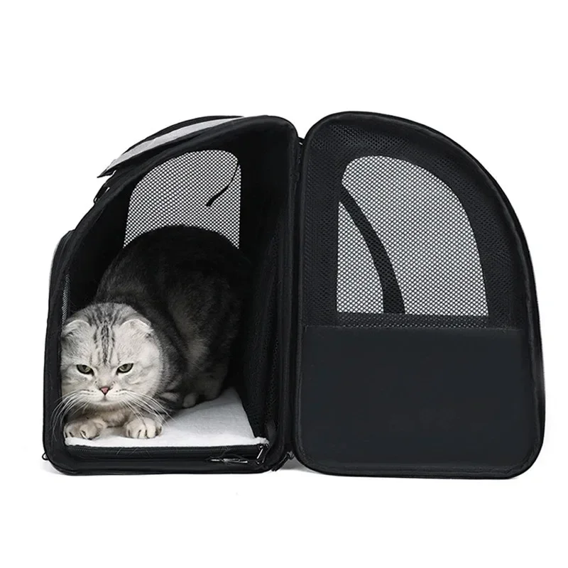 yesPet Cat Carrier Backpacks,Expandable Pet Cat Backpack,Breathable Mesh Pet Carrier Backpack Bag for Travel Hiking Campi.