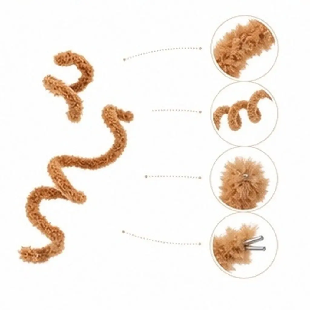 2Pcs Soft Coral Pipe Cleaners Twist Rods for DIY Projects Handmade Decorations Flexible Craft Accessories Hair Sticks
