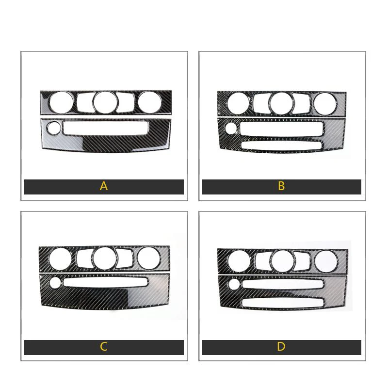 For BMW 5 Series E60 2004-2010 Car Styling Strip Air Conditioning CD Panel Decorative Cover Trim Auto Interior Accessory Sticker view 6