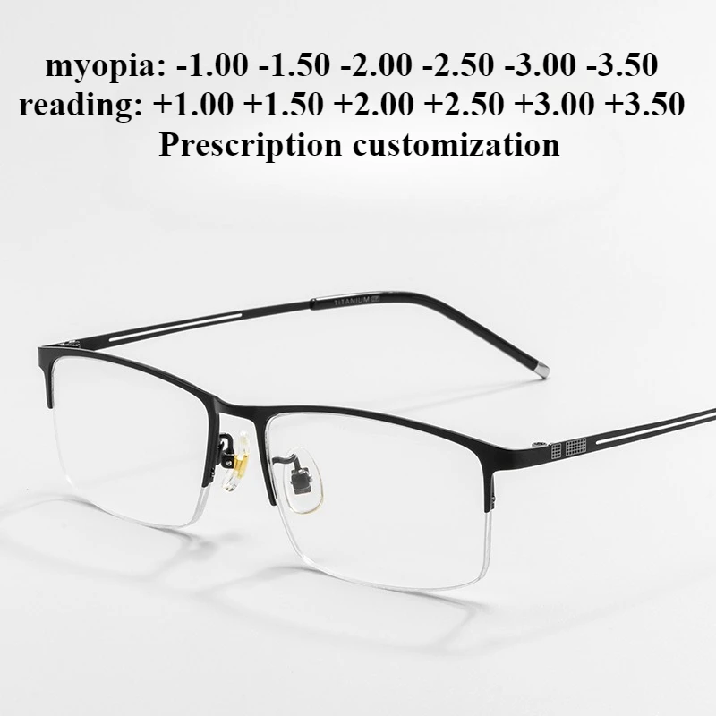 

56 мм-140 мм мужские деловые очки в полуоправе с большим лицом, очки для чтения с защитой от синего света, очки для пресбиопии