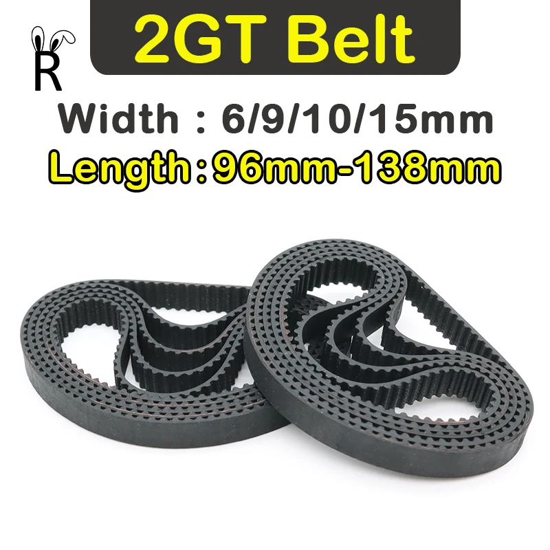 

Belt Length 96mm-138mm 2GT Timing Belt Width 6/9/10/15mm For 3D Printer Belt Rubber Closed Loop Pulley Belt Synchronous Belt GT2