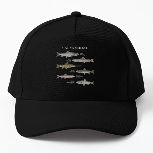 Salmonids Salmonidaee Trout Salmon Marae  Baseball Cap Hat Solid Color Casquette Fish Summer Casual Sport Boys Printed Sun