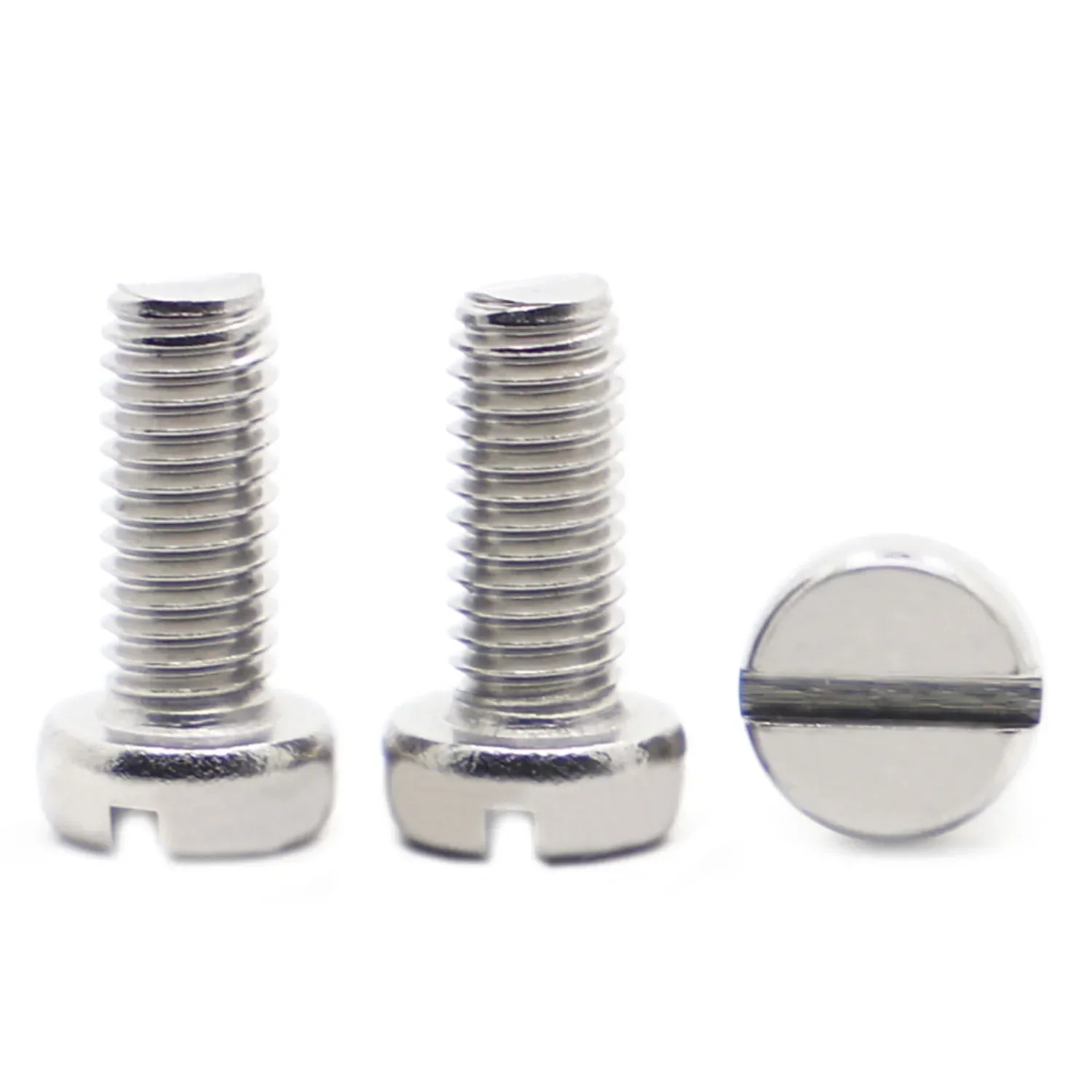 5-50pcs 304 Stainless Steel GB65 Slotted Cap Head Slot Column Round Cheese Head Screw Bolt M1.6 M2 M2.5 M3 M4 M5 M6 M8