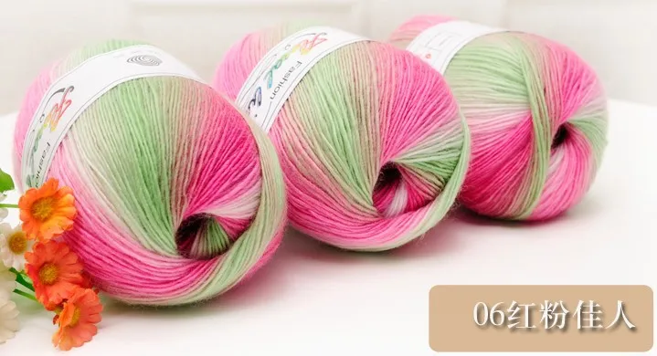 

10Pcs 1000g Rainbow Line Pure Wool Yarn Dashed Thick Line for DIY Scarf Shawl Sweater Hat