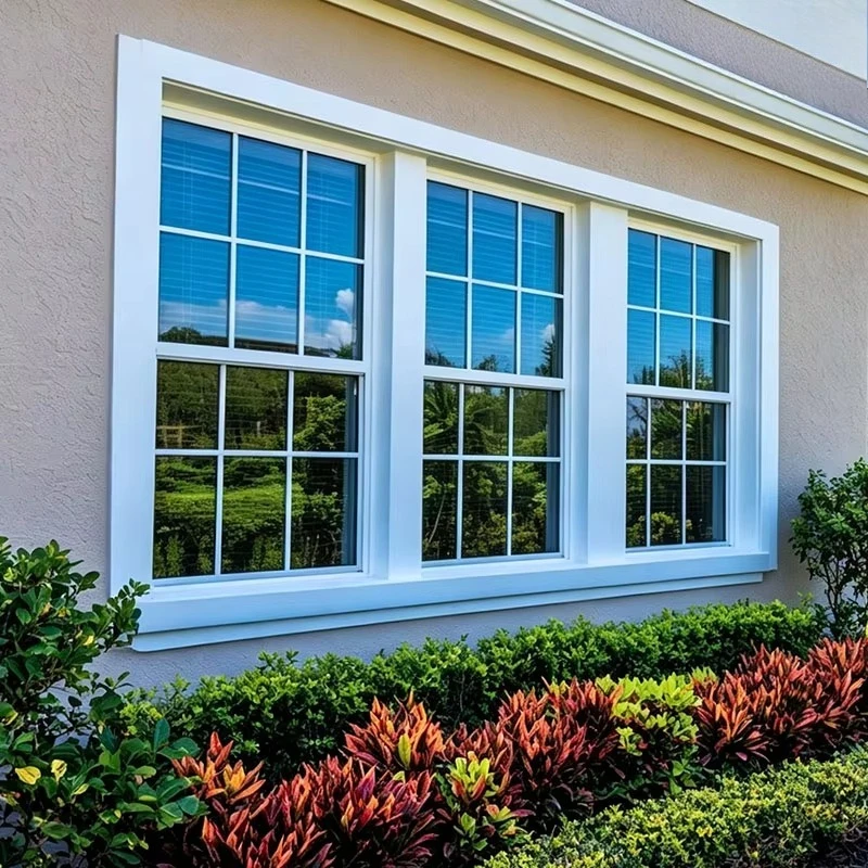 Customizable Thermal Break Aluminum Vertical Sliding Window, Sound Insulated Double Glazed Single Sash Window for Home Kitchen