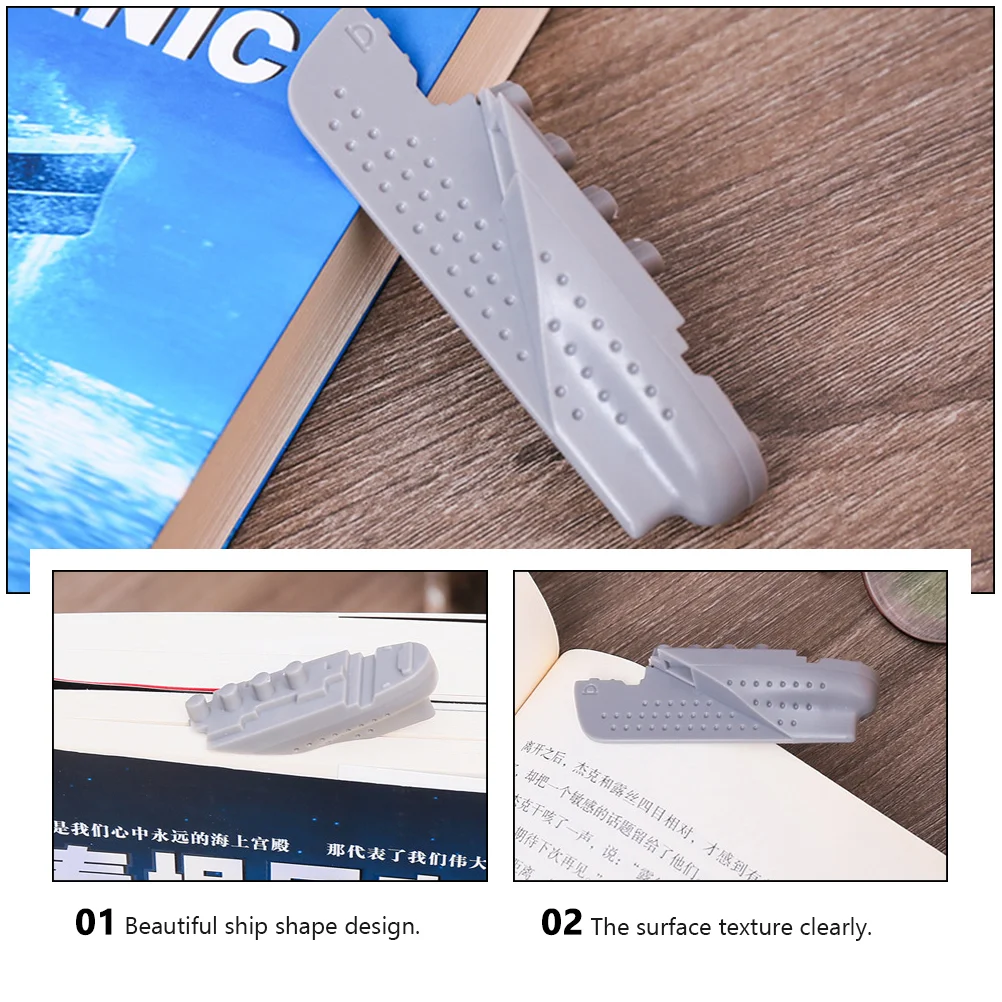 Magnetic Bookmark Unique ABS Plastic Gifts for Students Grey Reading Child Creative Design Not Fade Compact