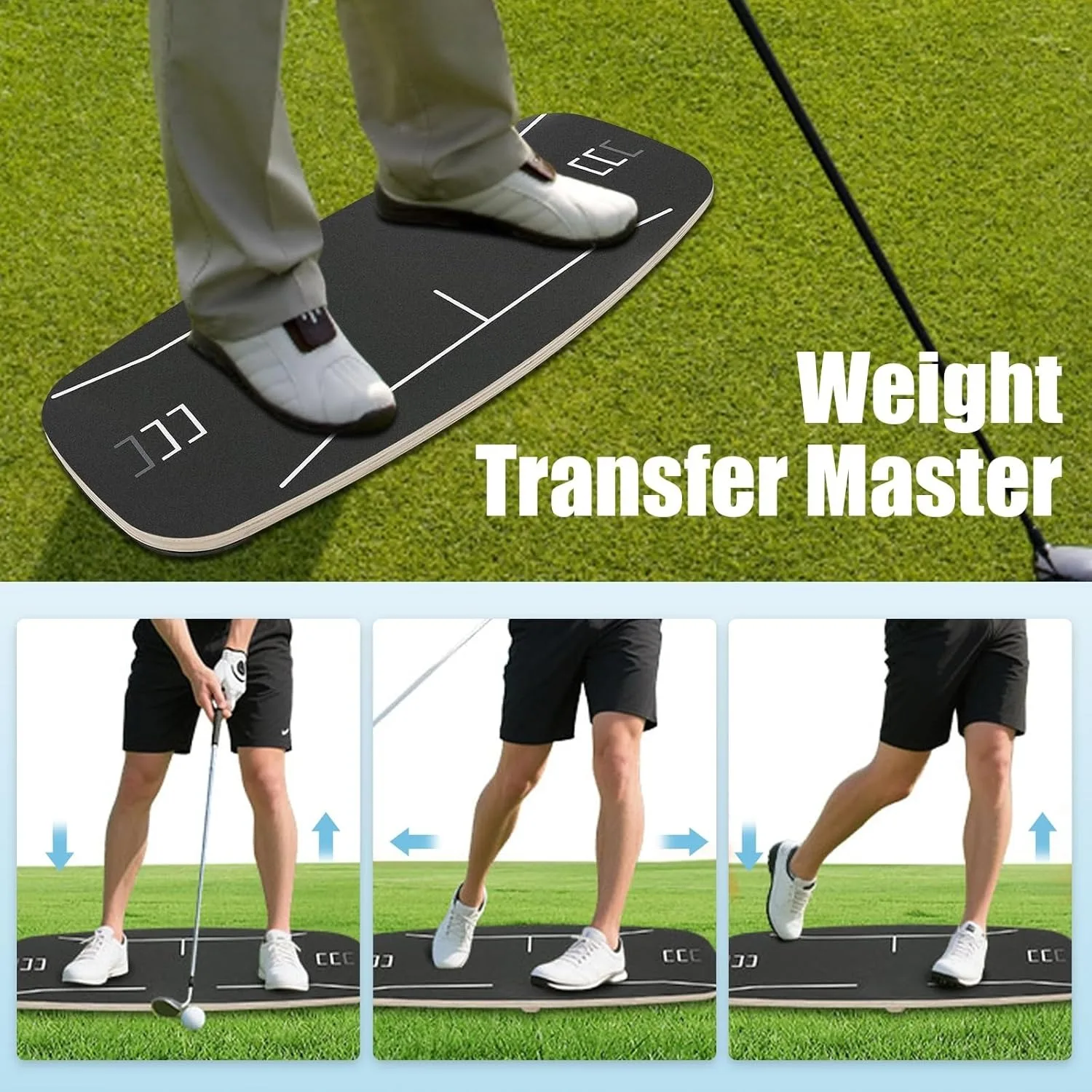 

Golf Pressure Plate Golf Balance Board - Golf Training Aid for Indoor Practice, Weight Shift Balance Board - Golf Training