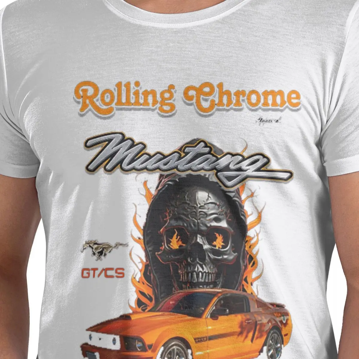 

Мустанг GT футболка из 100% хлопка, мужские классические футболки, мужские футболки с круглым вырезом и коротким рукавом, S-6XL