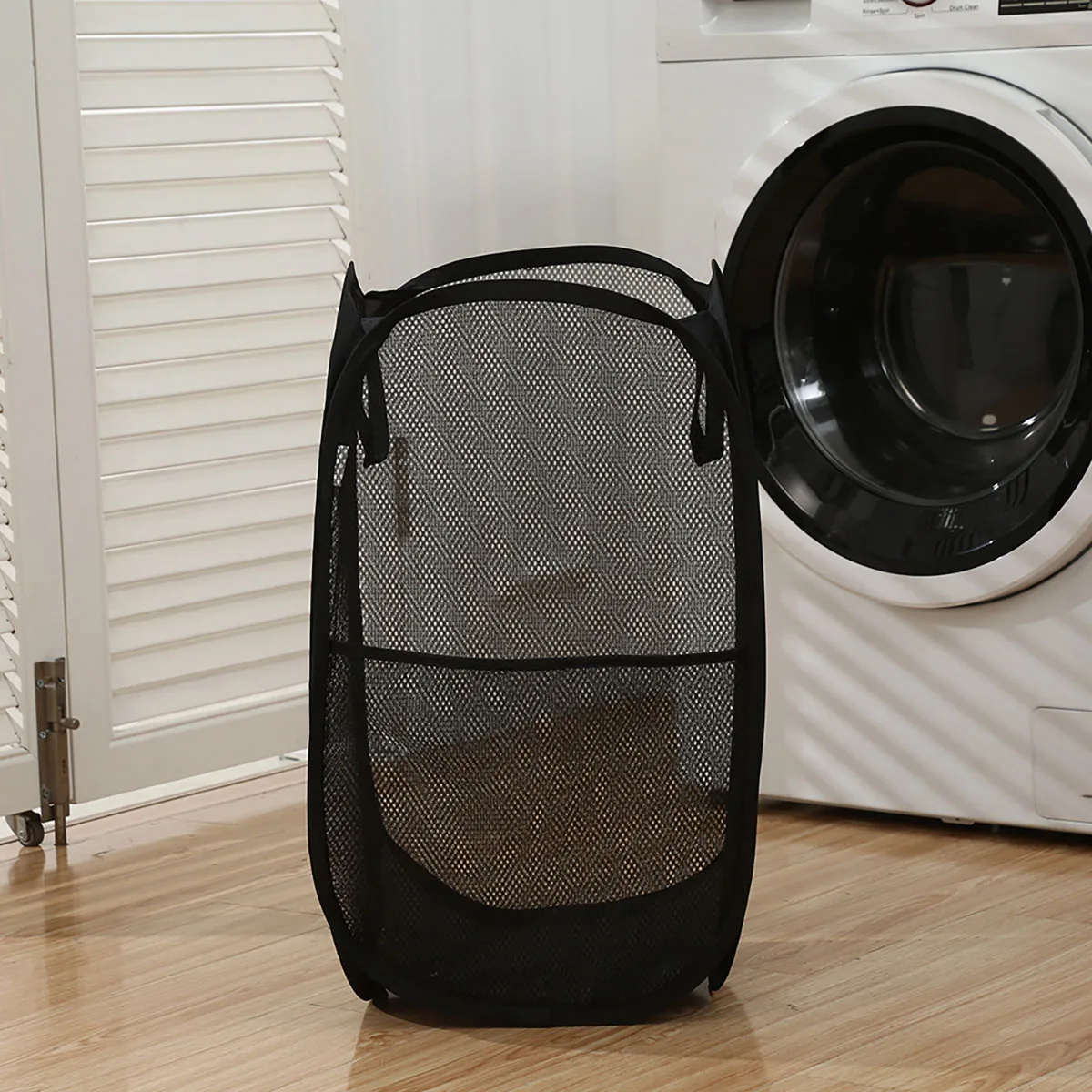 Dirty Clothes Basket Skeleton Ventilated Foldable Easy Storage Portable Large Capacity Clothes Basket