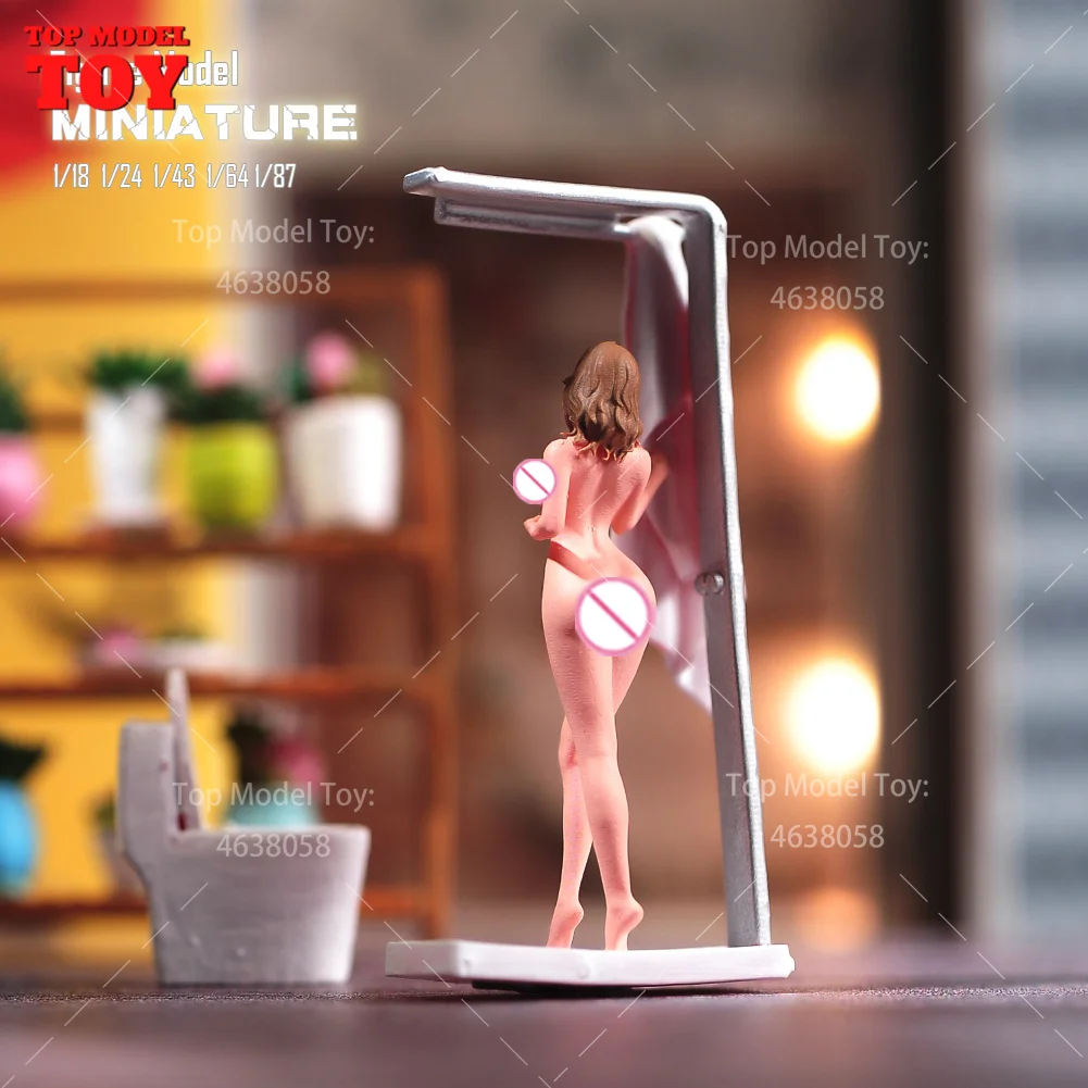 Bemalte Miniaturen 1/18 1/24 1/64 1/43 1/87 Badewelle Schönheit Mädchen weibliche Szene Figur Puppe unbemalt Modell für Auto Fahrzeuge