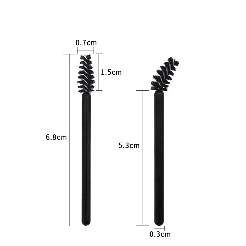 50Pcs Einweg nylon Wimpern pinsel Mascara Wands Applikator Diamant Wimpern pinsel Wimpern Verlängerung frauen Make-Up-tools