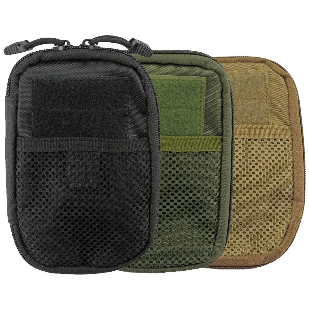 Airsoft Molle EDC Pouch Mesh Tools Accessory Pouches Tactical Waist Hunting Bags Outdoor Flashlight Magazine Pocket