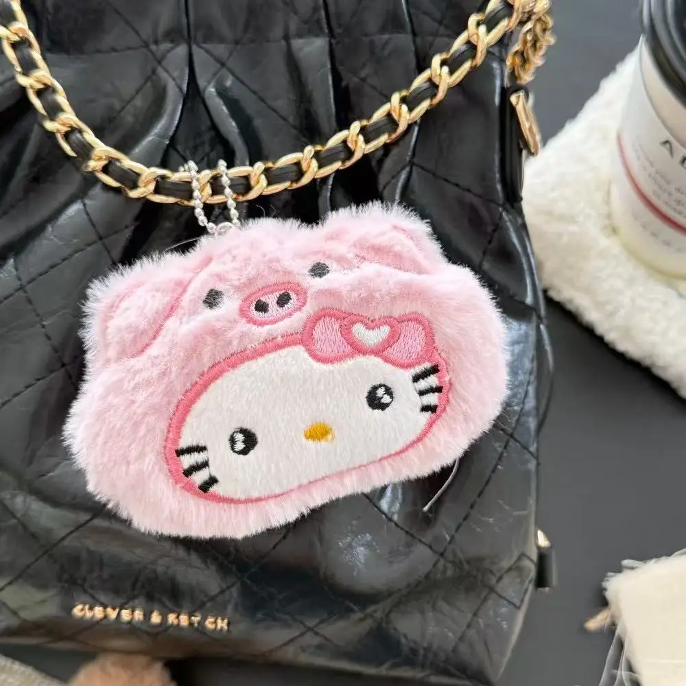 

1/4/10 Pcs Sanrio Hello Kitty Plush Cartoon Kitty Pendant Keychain Cute Keychain Student Bag Pendant