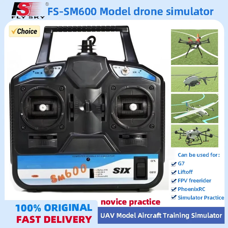 

Flysky FS-SM600 RC SM600 Simulator запускаемый 6-канальный симулятор полета для G7 Liftoff FPV Freerider PhoenixRC