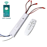 LED Driver 2.4G Remote+APP Control 40-72Wx4/30-50W Intelligent Lighting Transformer For Dual Color Fexible Strip Chandelier DIY