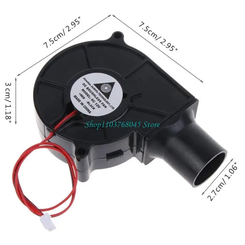 R53F BBQ Fan Electric Blower Blower Smelting Metal Mosts 2.7 سم أنبوب الهواء للتخييم الشواء #6