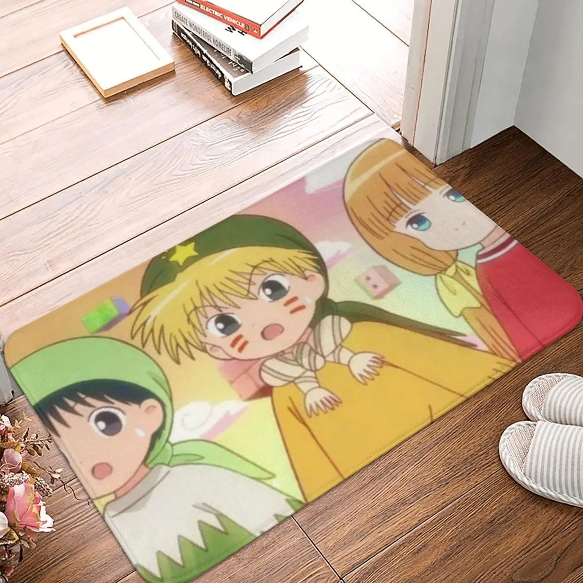 Mahoujin Guru Guru Non-slip Doormat Bath Mat Three Girl Floor Carpet Entrance Door Rug Home Decor