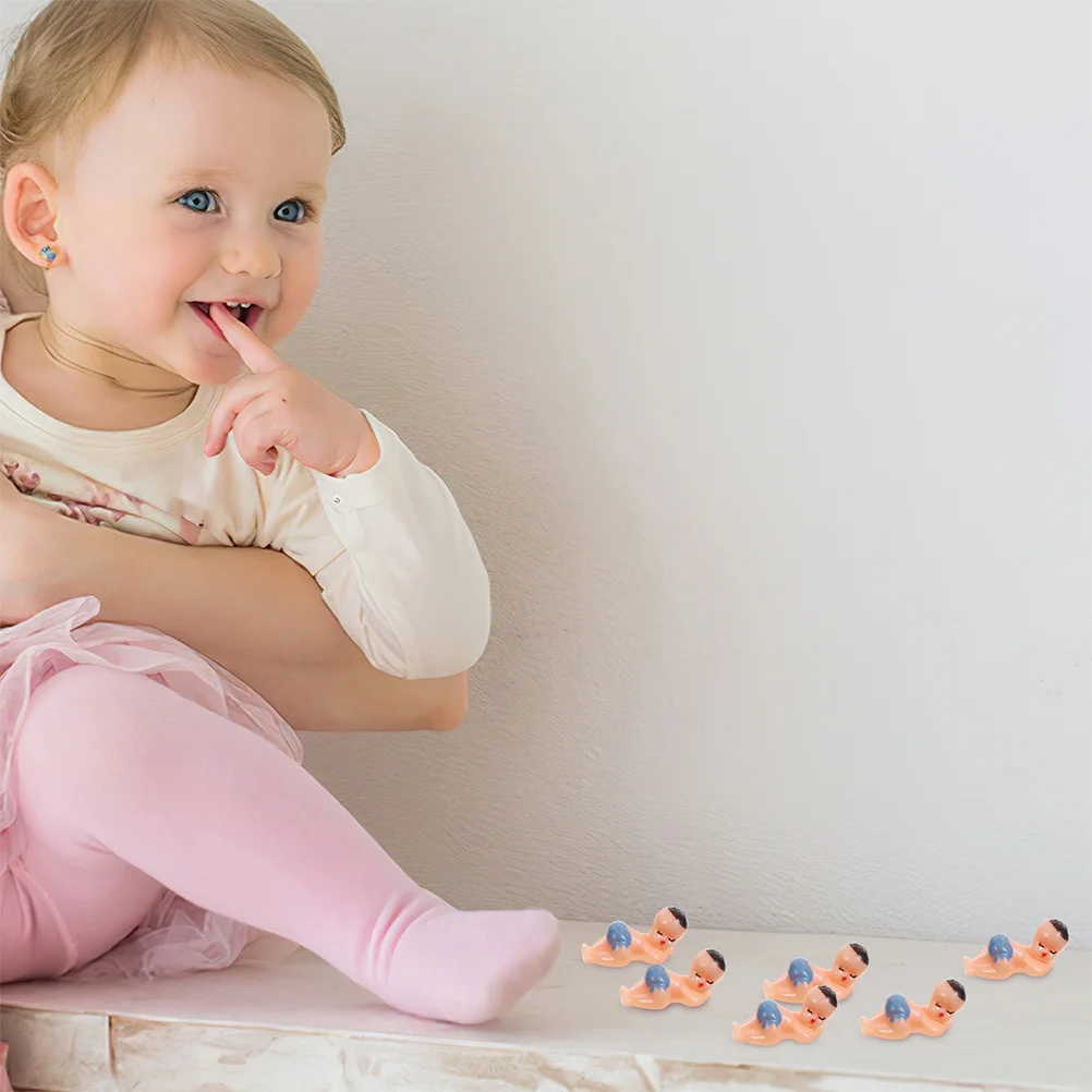 

50Pcs Shower Sleeping Infant Decorations Lovely Plastic Babies Party Adornments Baby Gift Decor Mini for Girls