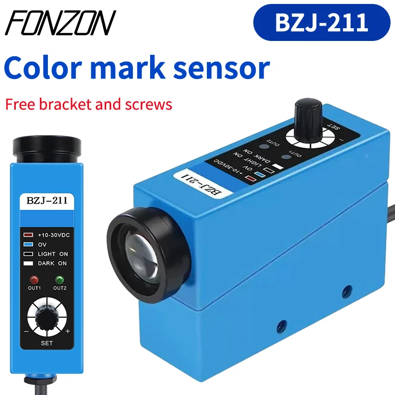 Color Mark Sensor Color Code photoelectric Switch Color Sensor Label Correction Color Separation Positioning Sense