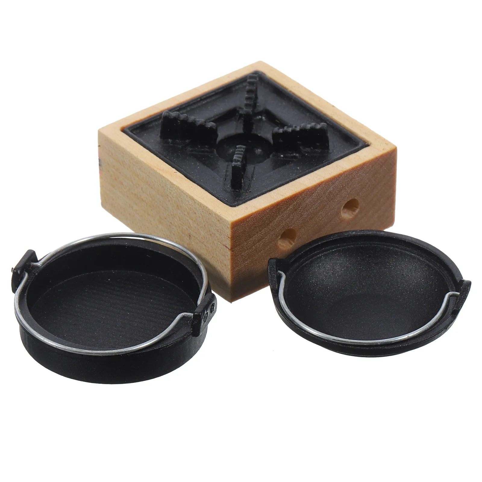 

1Set Mini Kitchen Utensils Set Lifelike Tiny House Kitchen Desk Stove Smooth Design Easy Clean Miniature Furniture Decor Micro