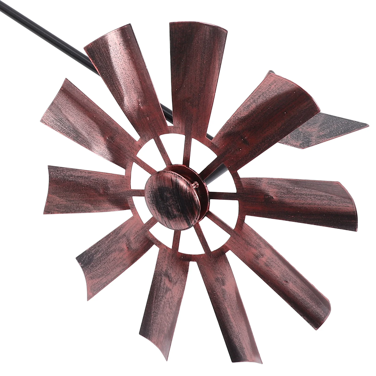 กังหันลมกลางแจ้ง Wrought Iron พืชโลหะ Rotatory ตกแต่ง Windmills Garden