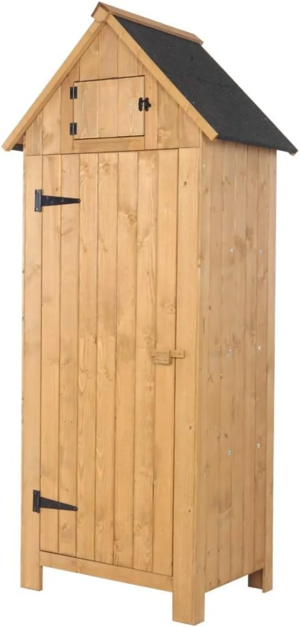 Outdoor Storage Shed Cabinet, Tool Shed, Wooden Garden Shed Organizer Wooden Lockers with Fir Wood