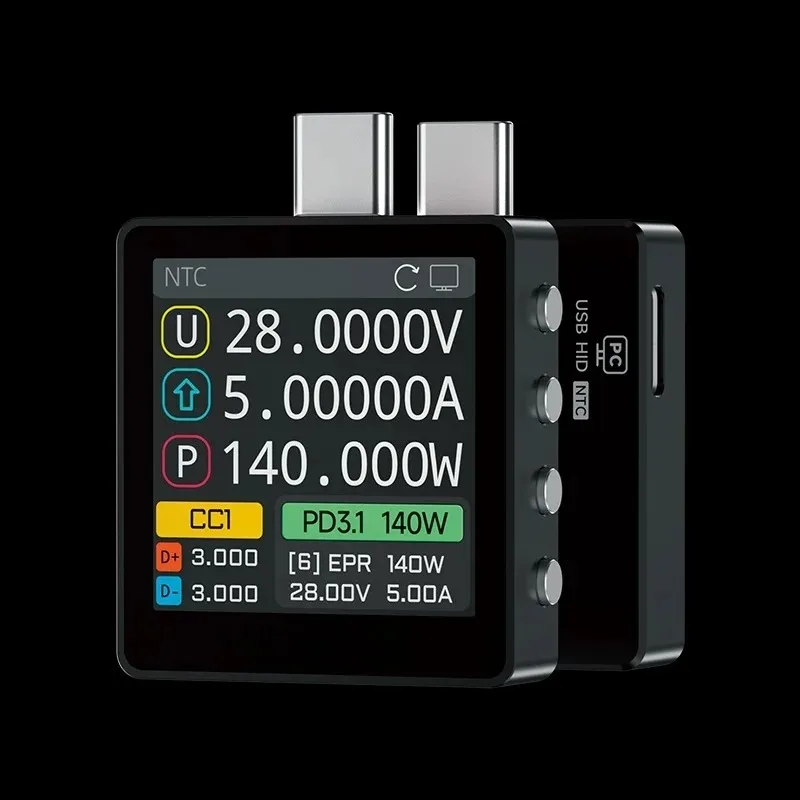 New large screen K2 tester, aluminum alloy shell, USB voltmeter and ammeter