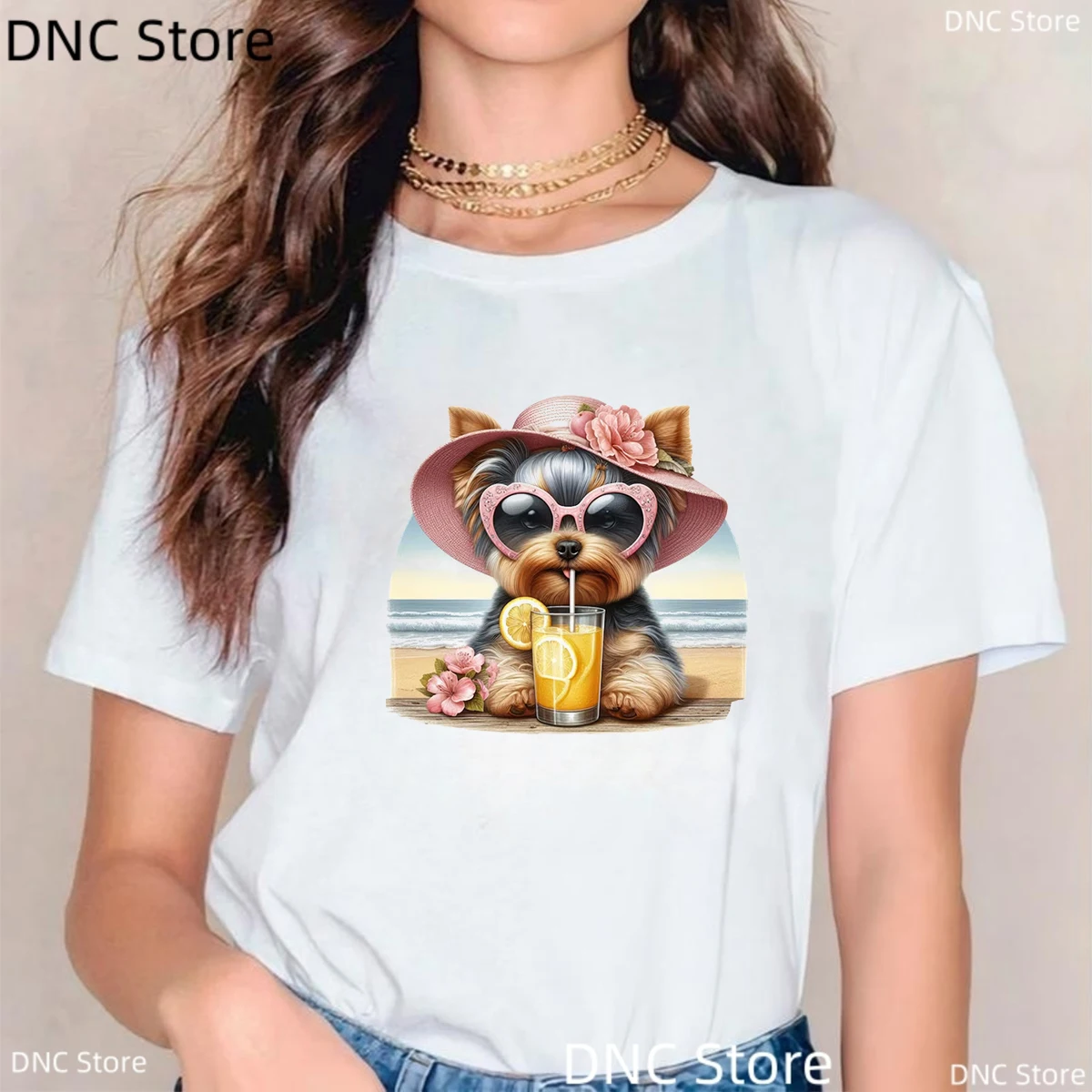 Yorkshire Terrier Dog Animal Print Femme Tshirt Fashion Harajuku Women\'S T-Shirt Summer Short Sleeved Tshirt Top,Dropshipping