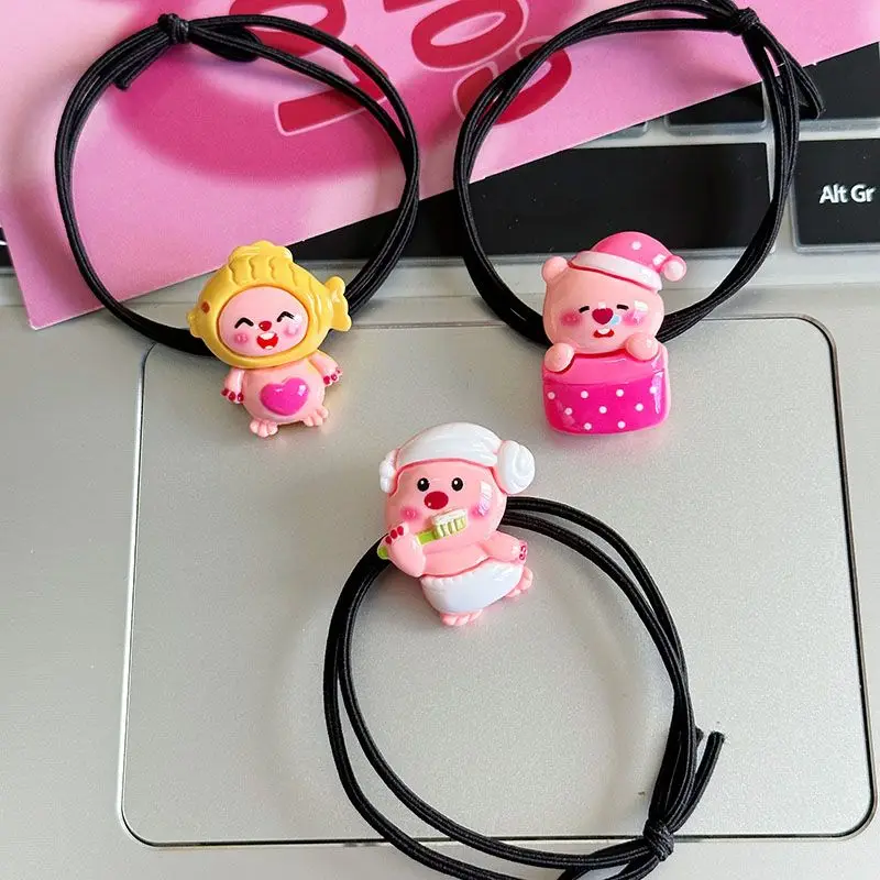 Cute cartoon Loopy hair tie,small beaver hair band,girly heart,couple and best friend small hair elastic,forest style hair band
