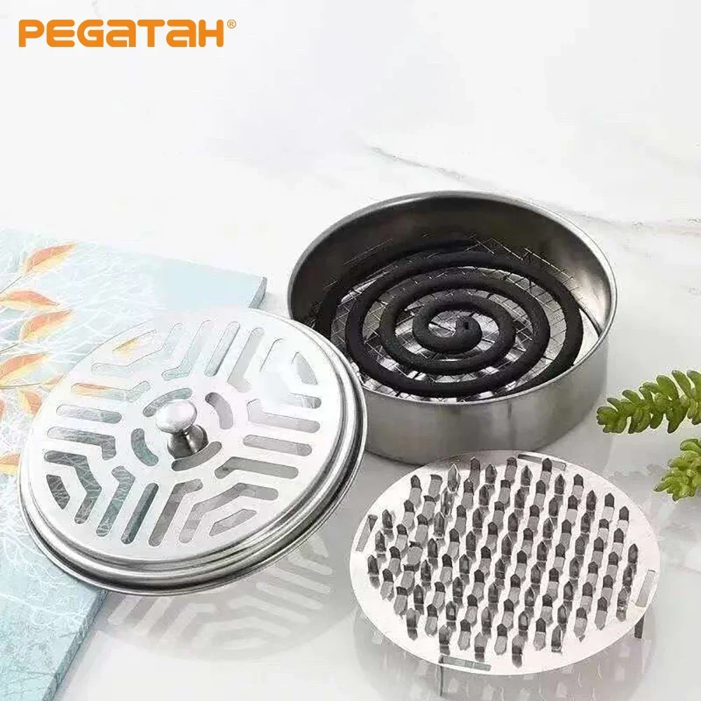 New Mosquito Coil Holder Mosquito Coil Box With Cover Mosquito Coil Tray Nail Tooth Mosquito Coil Holder Household Ash Tray