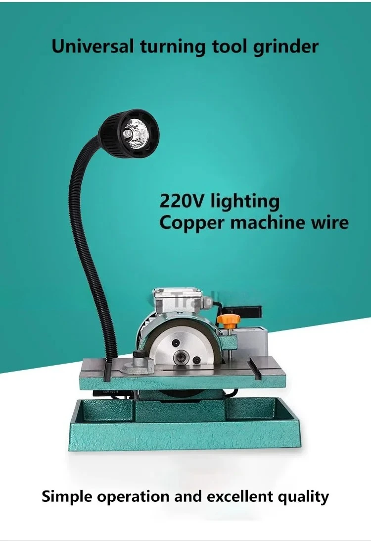 Portable CNC Lathe Tool Welding Sharpening Grinder, Alloy Turning & Boring Cutter Grinding Machine with Cooling Oil System