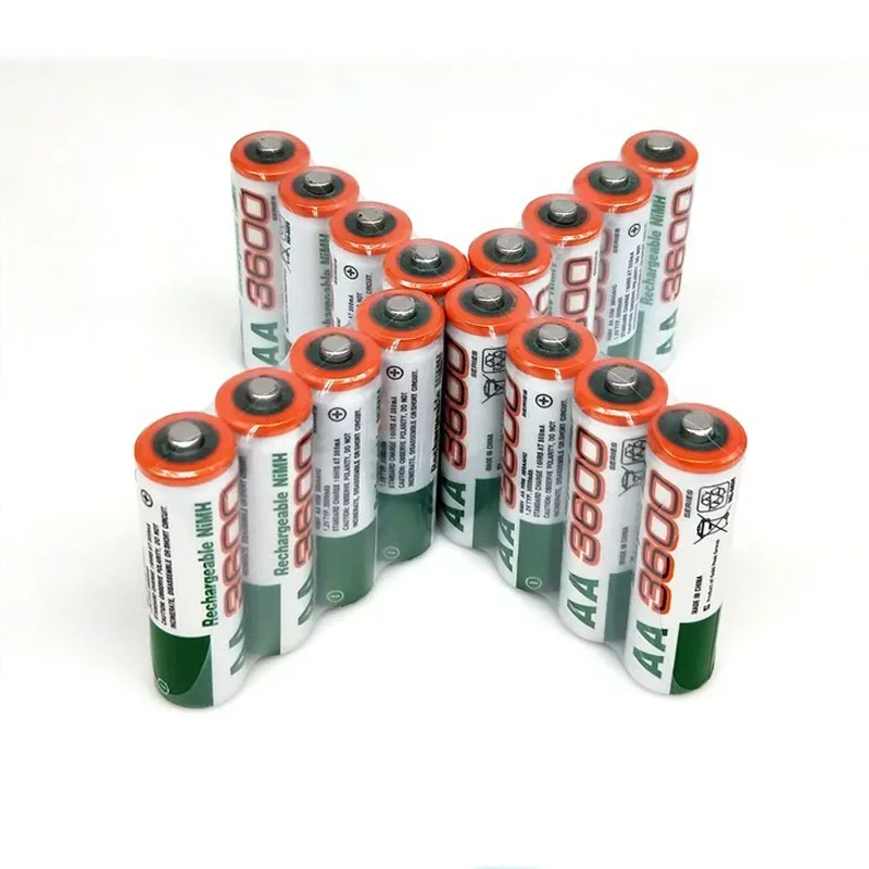 Free Shipping 100% new AA battery 3600 mAh rechargeable battery, 1.2V Ni-MH AA battery, suitable for clocks, mice, computers