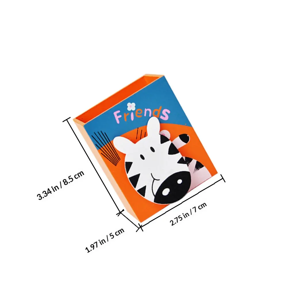 3Pcs Creative Animal-Pattern Pen Holder Compact Space-Saving Desktop Organizer for Pens Pencils Home Office School Use