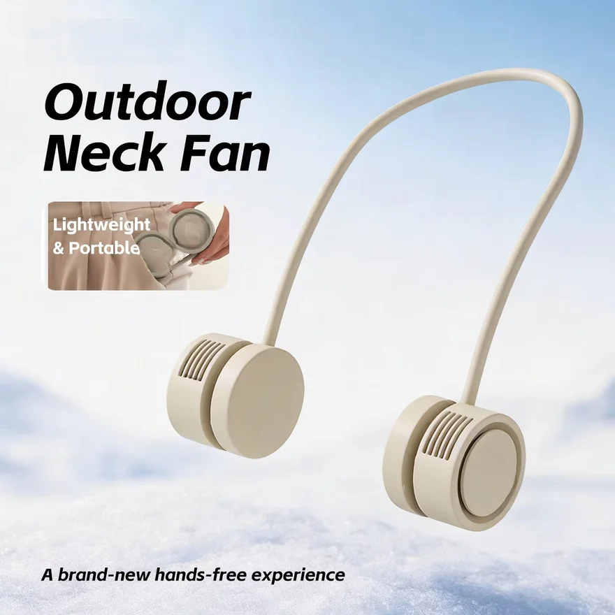New Hanging Neck Fan Portable Cooling Fan Air Cooler USB Leafless Bladeless Neckband Mini Rechargeable Electric Fans