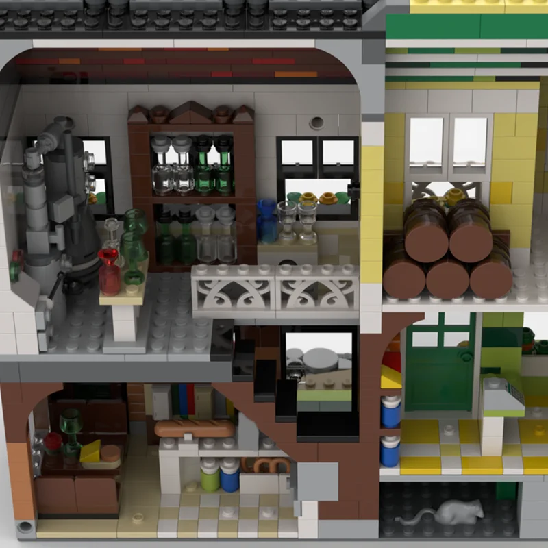 1312 قطعة MOC Casa De Vino Tinto الخالق مصمم نموذج بناء لعبة كتل العمارة هدايا عيد الميلاد لتقوم بها بنفسك فكرة إبداعية الطوب #2