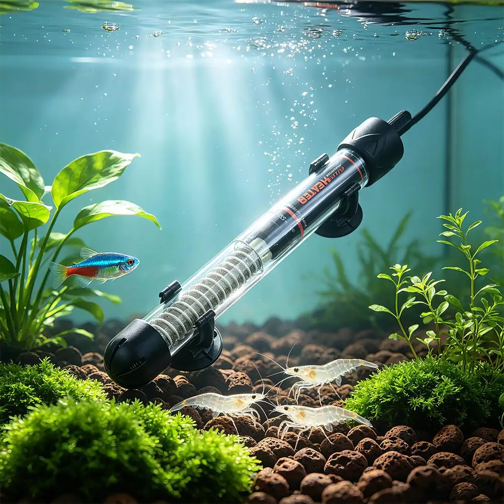 Einstellbarer Aquarium-Heizer mit automatischer Konstanttemperaturregelung, Heizstab für Aquarien, Tauchthermostat, 25/100/200/300 W. – Detail 7