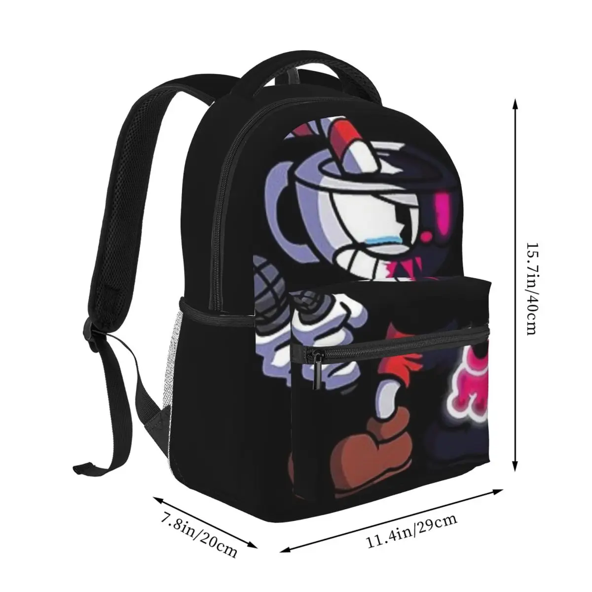 Sac à dos d'école Neon Cuphead pour adolescents, sac à dos étanche pour hommes et femmes, cartable pour enfants, 16 po