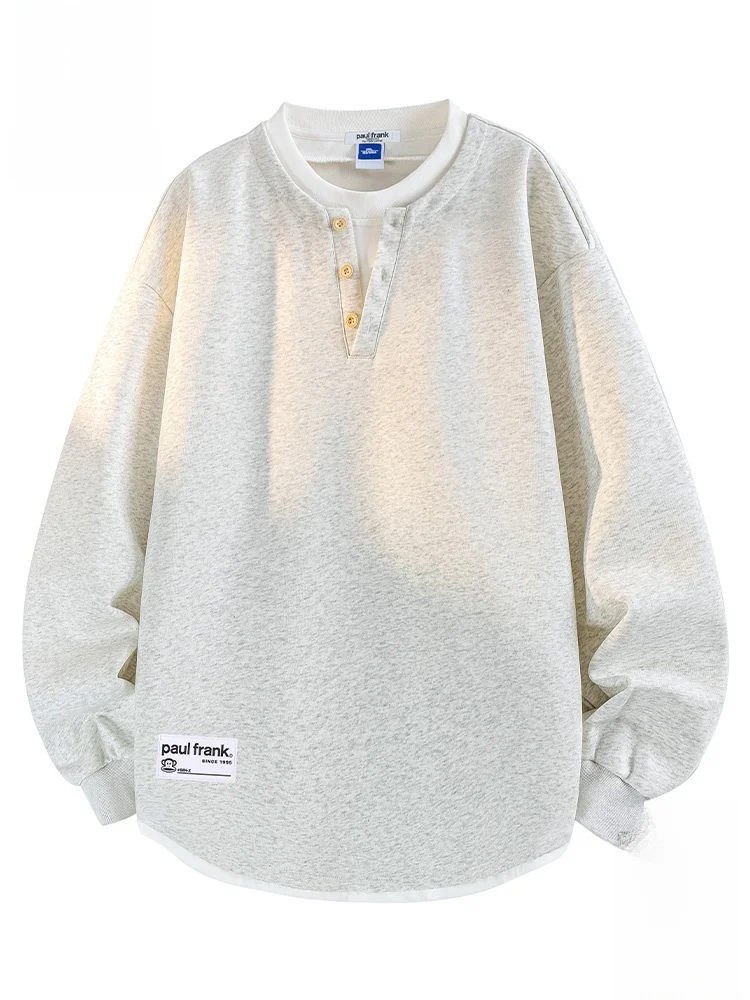 

Мужская толстовка PaulFrank American Sle с длинными рукавами, повседневная свободная толстовка для пар, из полиэфирного волокна, удобная, осенняя новинка