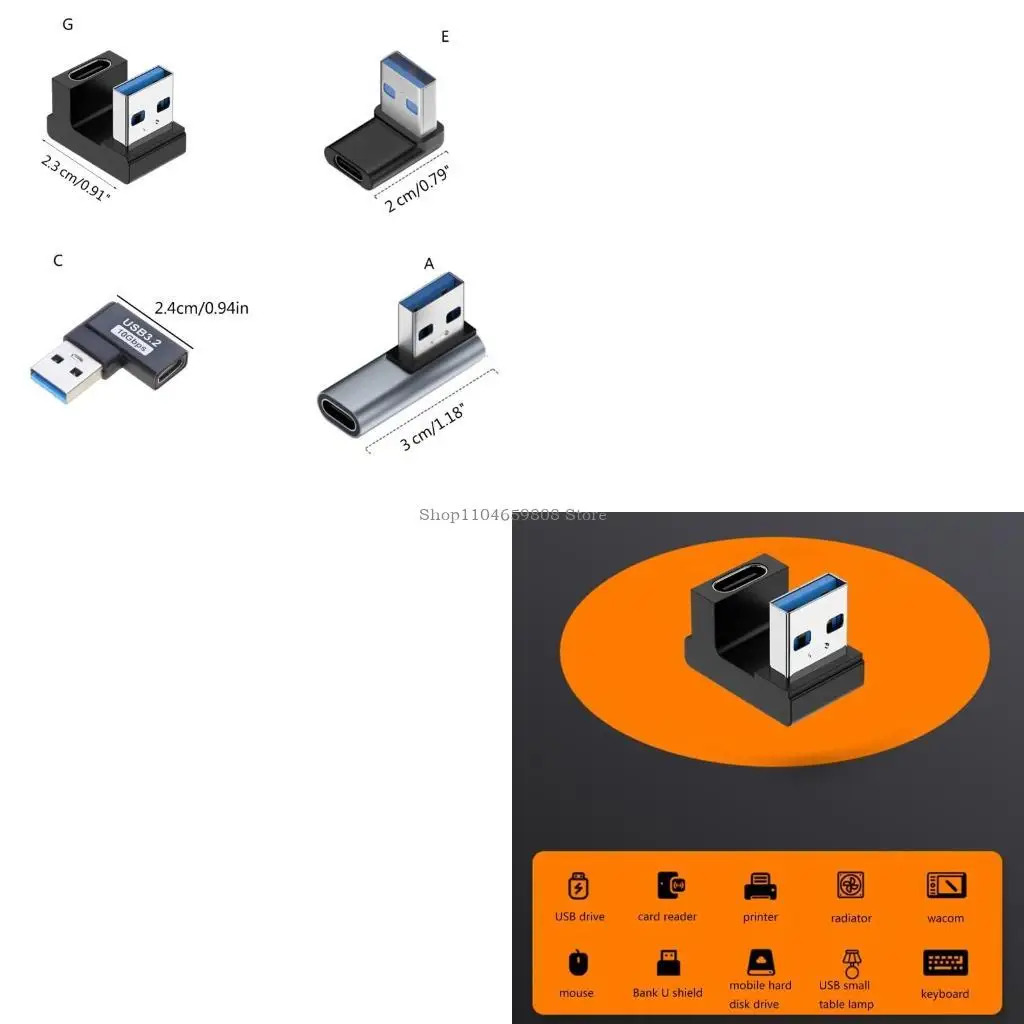 

USB 3,0 мужского до типа C удлинение адаптера 90 градусов.