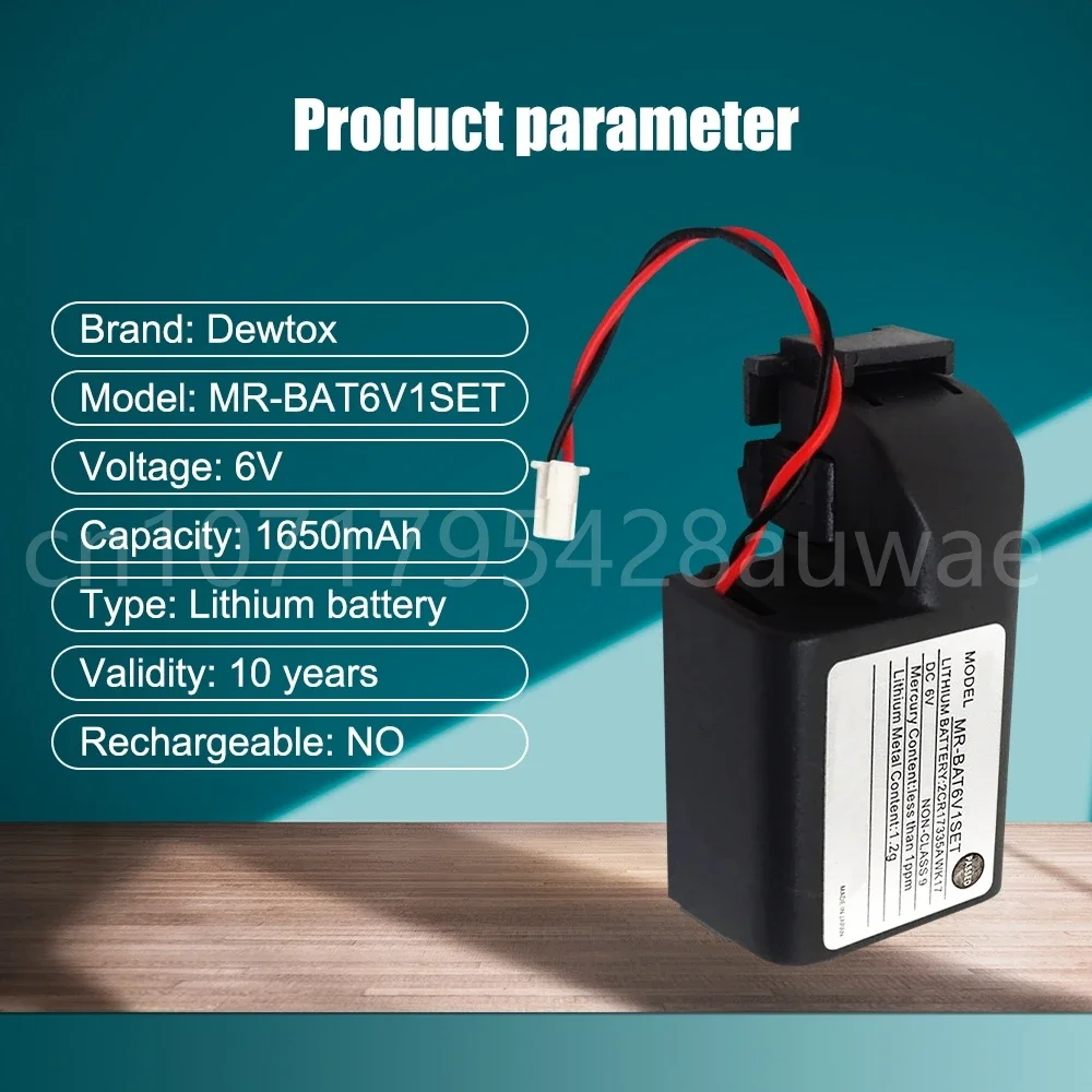 20 قطعة MR-BAT6V1SET MR-J4 6 فولت PLC بطارية 2CR17335A WK17 بطاريات مع موصلات بيضاء لنظام CNC المؤازرة