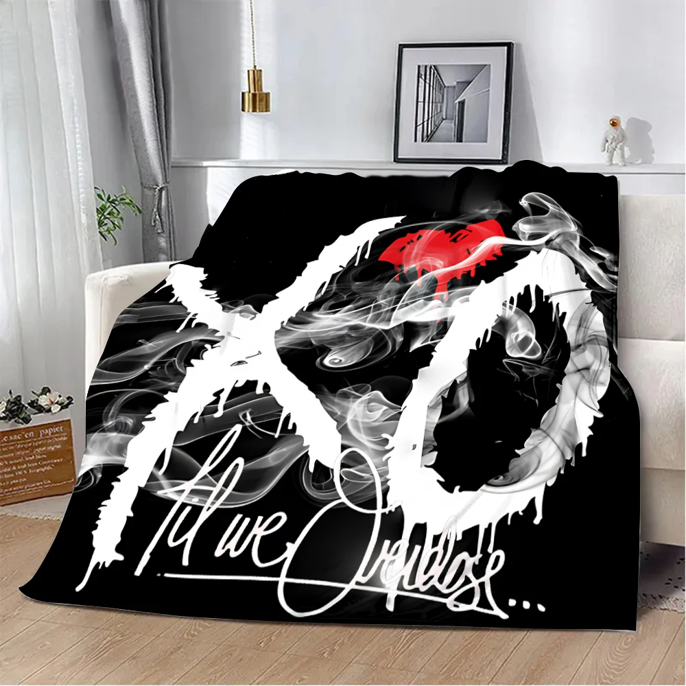 Printed Blanket Picnic Blankets The Weeknd XO Minimalist Poster Warm Blanket Soft and Comfortable Home Travel Birthday Gift