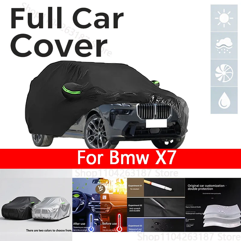 

For Bmw X7 Cover Full black Covers Waterproof Dustproof UV Scratch-Resistant Sunscreen Protection