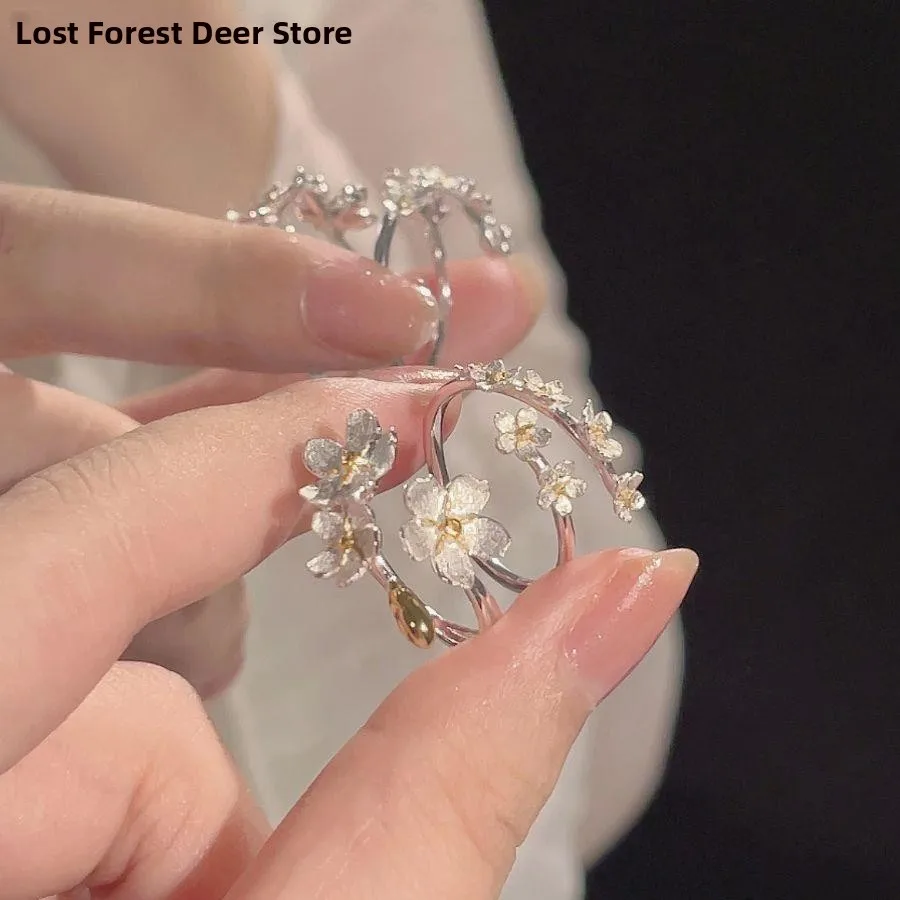 

Изысканное серебряное кольцо с цветком ириса в средневековом стиле, 3D-дизайн, привлекающее внимание, модное ювелирное украшение