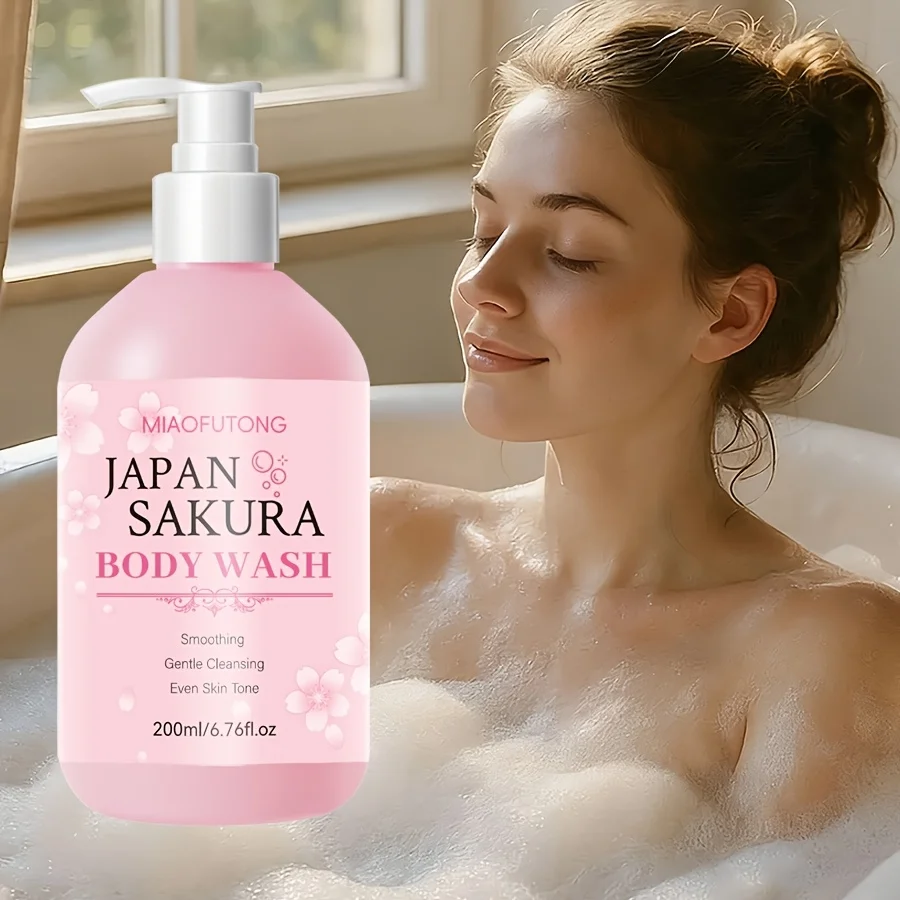 

Гель для душа Sakura, длинный увлажняющий, гладкий, стойкий аромат, нежная пена для очищения тела, продукт для ванны, 200 мл