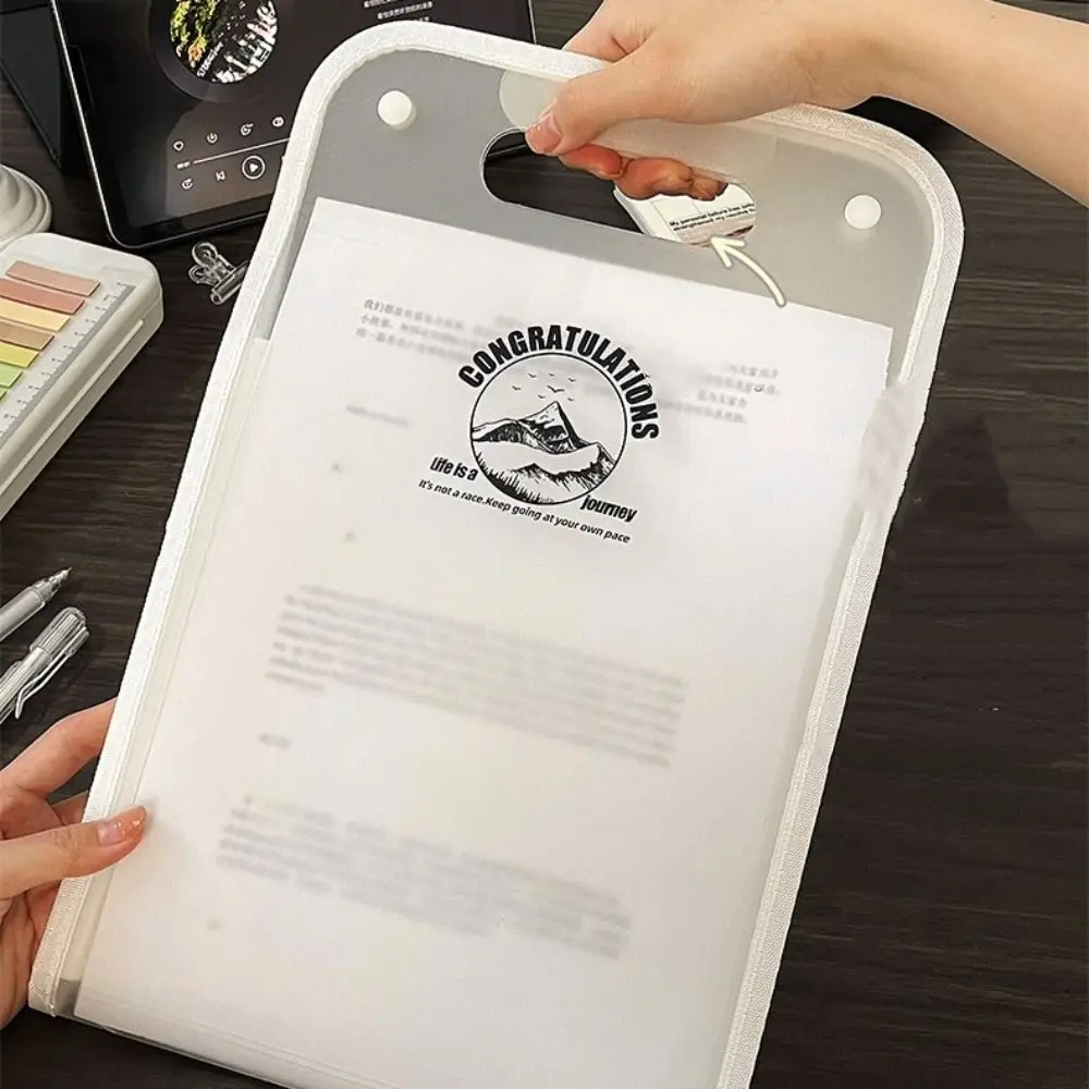 Vertical A4 File Storage Holder Bellows bag 13 Pockets Student Homework Orginizer High Appearance Waterproof