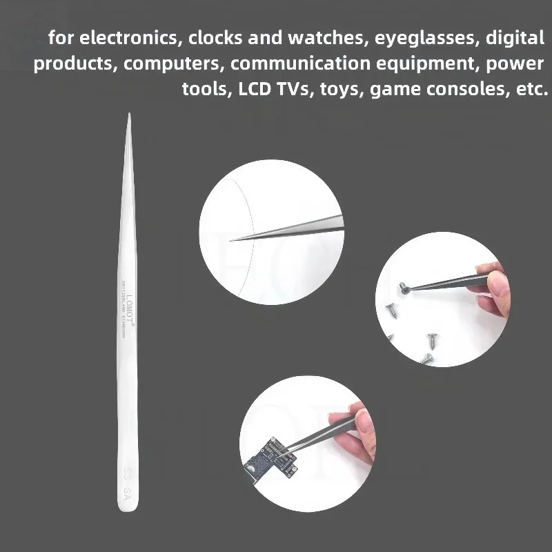 Non-Magnetic Stainless Steel Short Pointed SS-SA Long Pointed Repair Clip  Super Precision High Exatitude Exceed Hard Tweezers