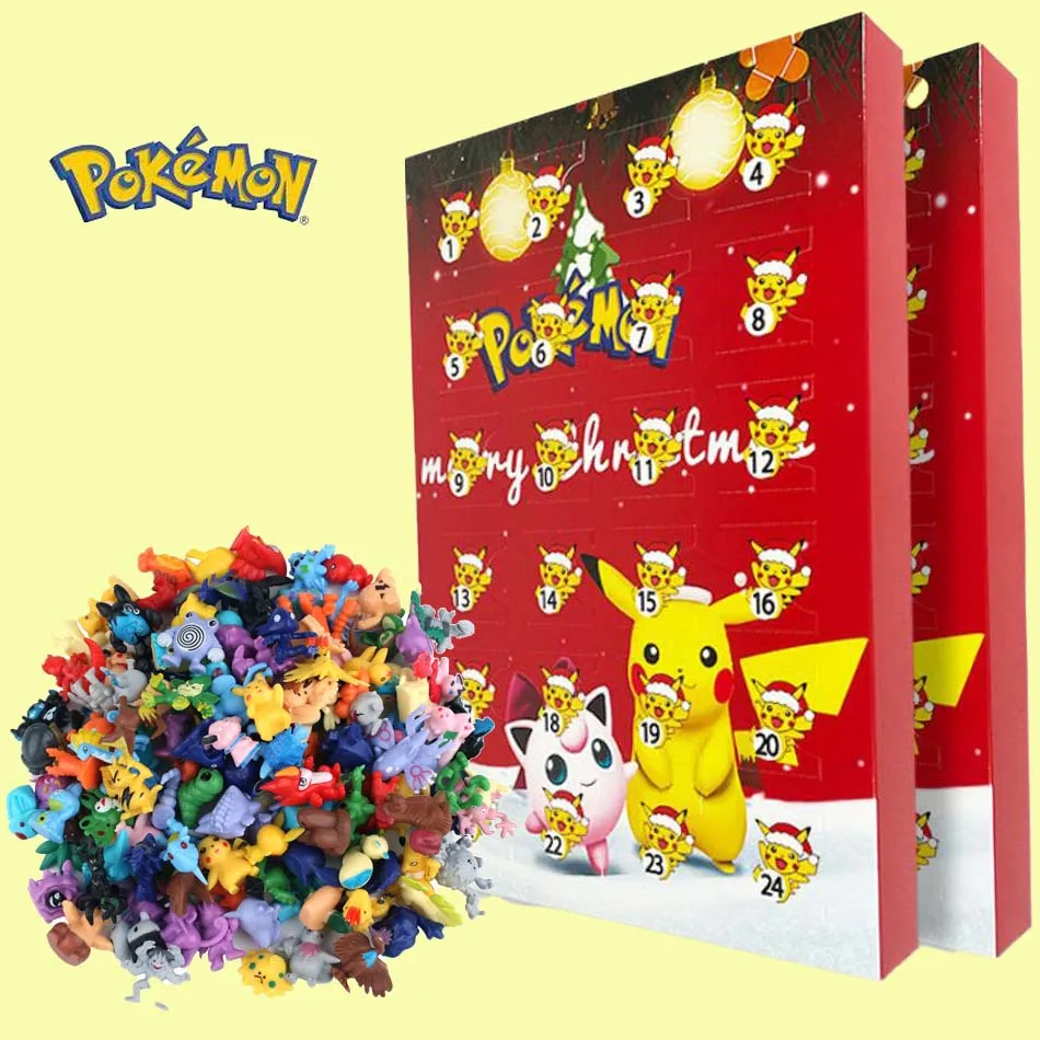 

24Pcs Different Style Pokemon Anime Figure Pikachu Action Model 2-3CM Not Repeating Mini Model Doll Toy Kids Christmas Gifts