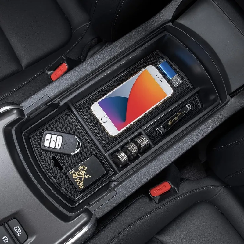 Organizador de consola central Compatible con Honda Accord 2018 2019 2020 2021 2022 Material plástico ABS caja de reposabrazos bandeja de inserción Pall