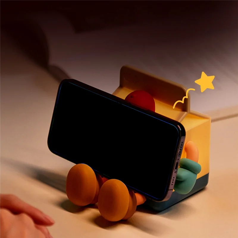 LICE-사랑스러운 밤 램프 침실을위한 LED 밤 램프 따뜻한 빛 우유 상자 디자인 선물과 부드러운 실리콘 터치 램프